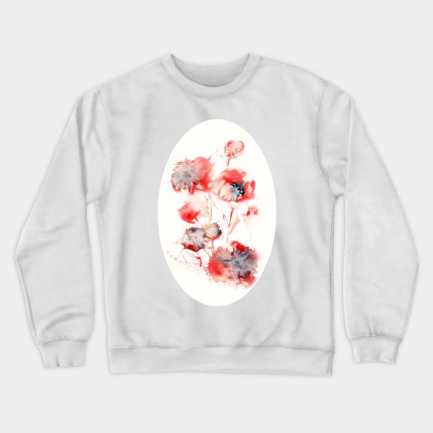 Red poppies Crewneck Sweatshirt by Alla_LSK